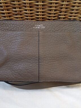 Vince Camuto Pebbled Taupe Crossbody Shoulder Bag